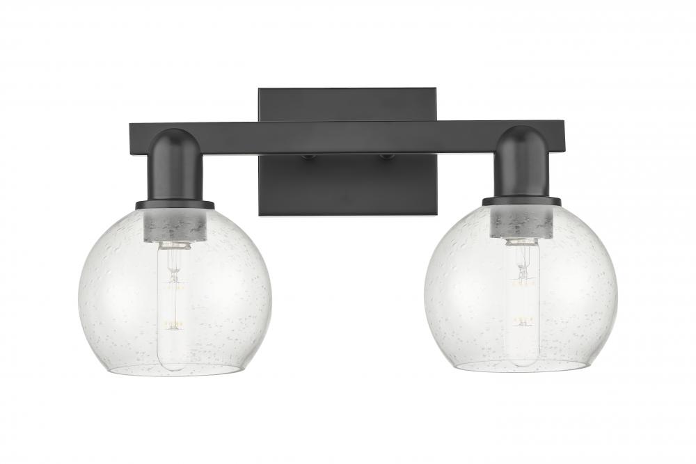 Athens - 2 Light - 17 inch - Matte Black - Bath Vanity Light
