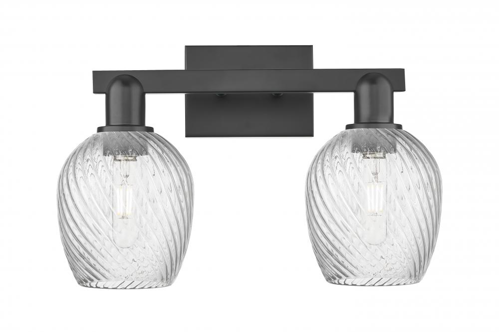 Salina - 2 Light - 17 inch - Matte Black - Bath Vanity Light