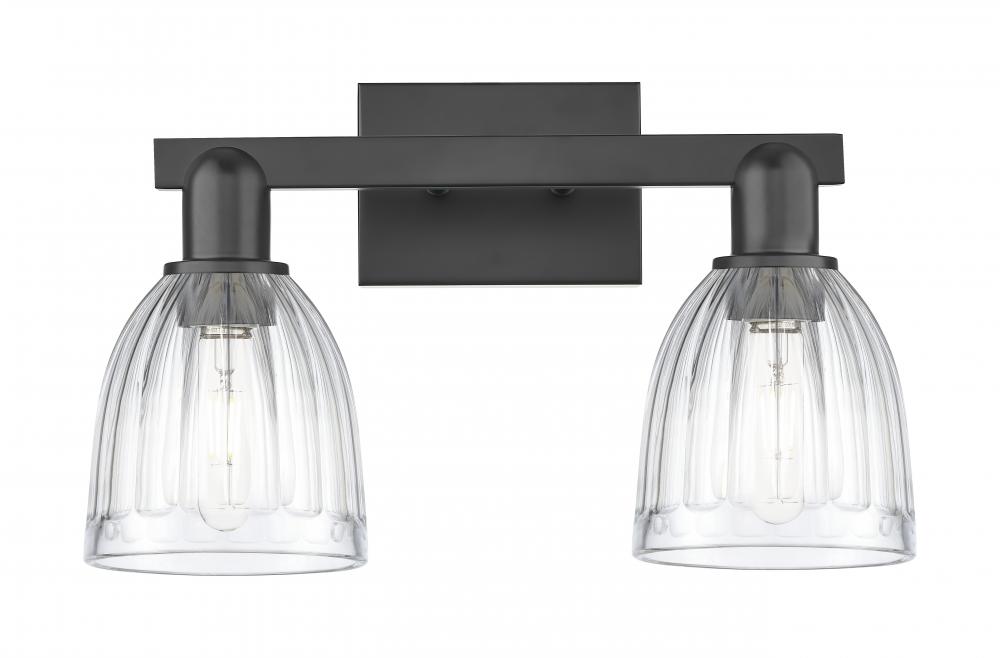 Brookfield - 2 Light - 17 inch - Matte Black - Bath Vanity Light