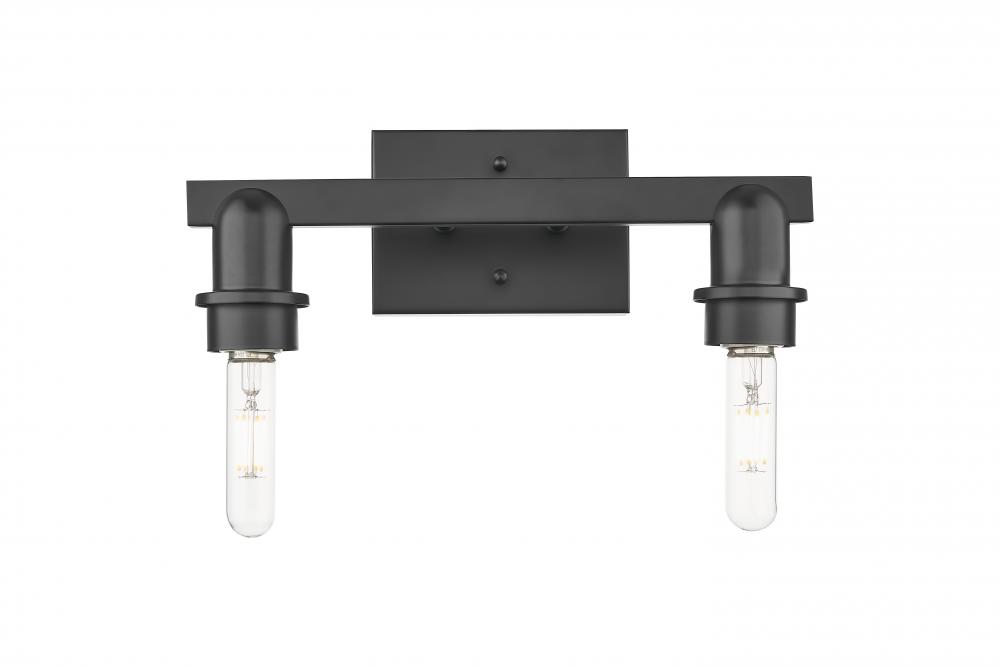 Arcadia - 2 Light - 14 inch - Matte Black - Bath Vanity Light