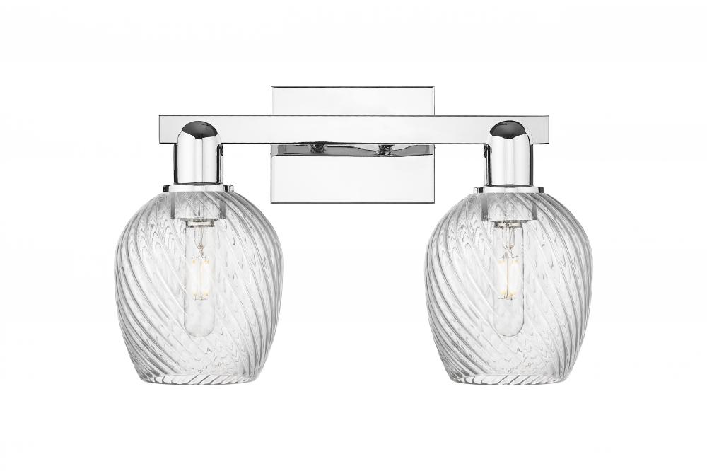 Salina - 2 Light - 17 inch - Polished Chrome - Bath Vanity Light