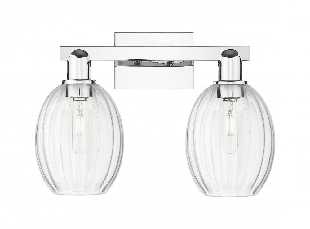 Preston Bulb - 2 Light - 16 inch - Polished Chrome - Bath Vanity Light