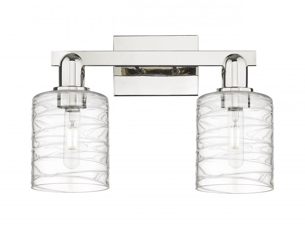 Cobbleskill - 2 Light - 16 inch - Polished Nickel - Bath Vanity Light
