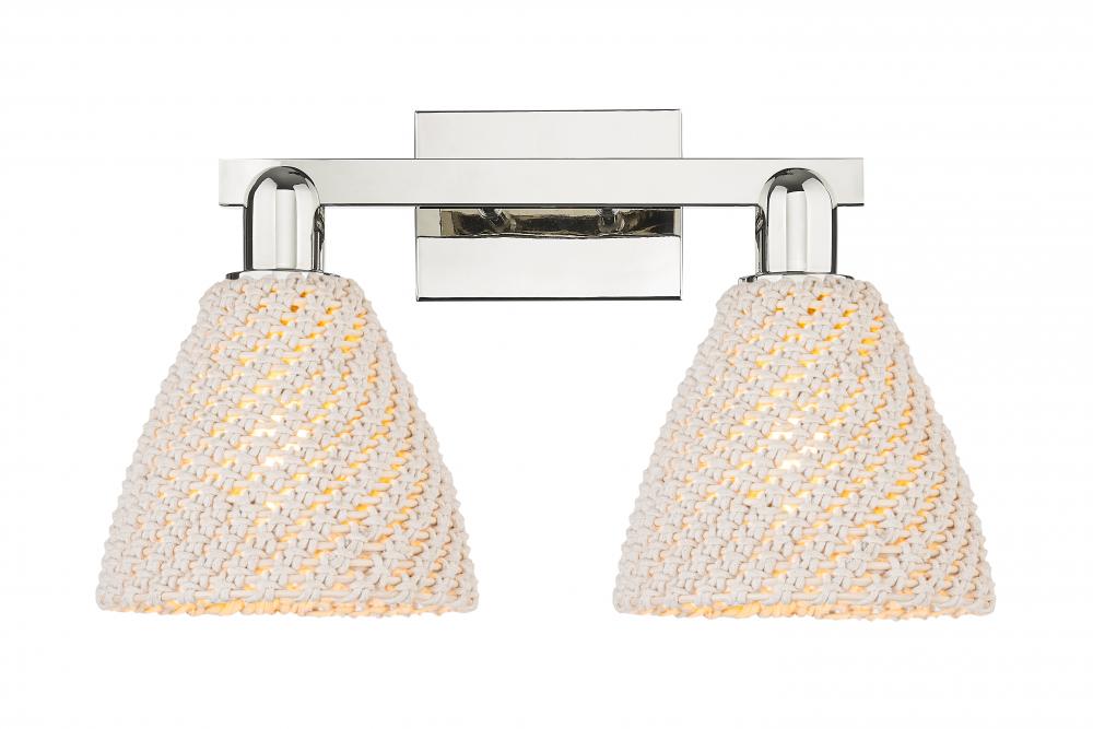 Bristol Natural - 2 Light - 16 inch - Polished Nickel - Bath Vanity Light