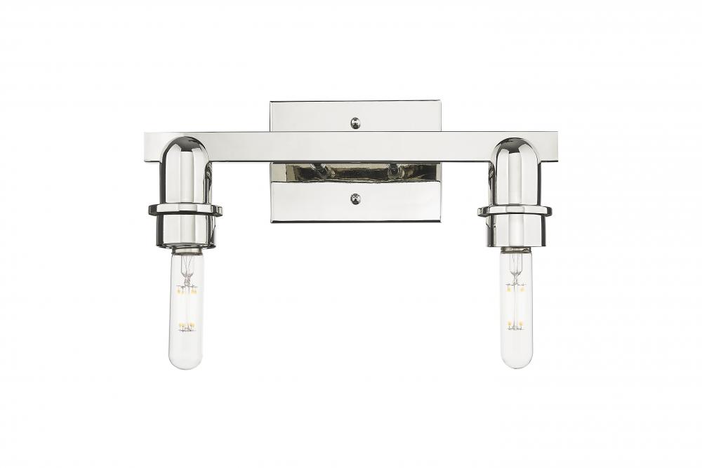 Arcadia - 2 Light - 14 inch - Brushed Polished Nickel - Bath Vanity Light