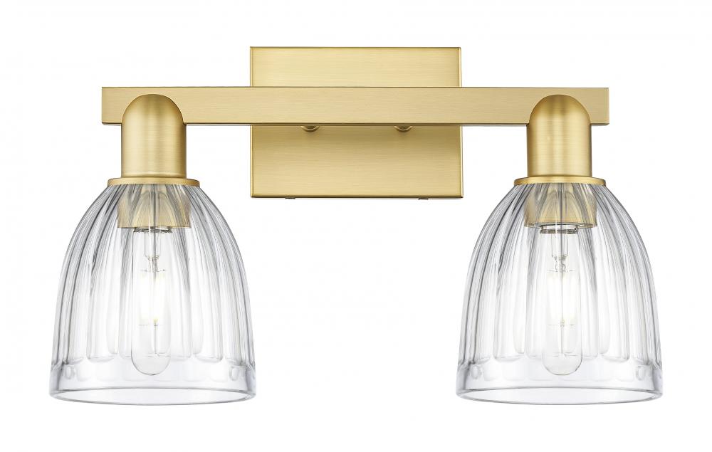 Brookfield - 2 Light - 17 inch - Satin Gold - Bath Vanity Light