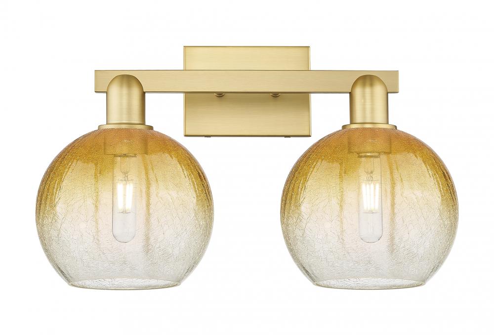Brookhaven Globe - 2 Light - 16 inch - Satin Gold - Bath Vanity Light