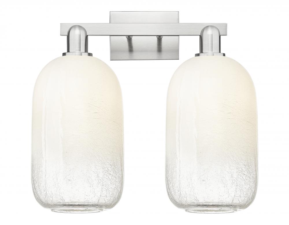 Brookhaven Cloche - 2 Light - 16 inch - Brushed Satin Nickel - Bath Vanity Light