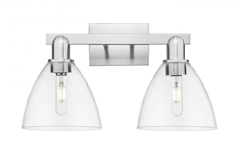 Bristol - 2 Light - 19 inch - Brushed Satin Nickel - Bath Vanity Light