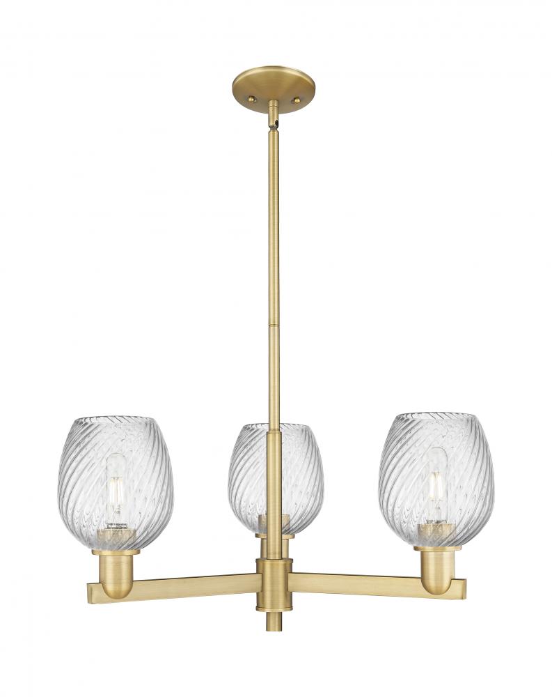 Salina - 3 Light - 28 inch - Brushed Brass - Stem hung - Pendant