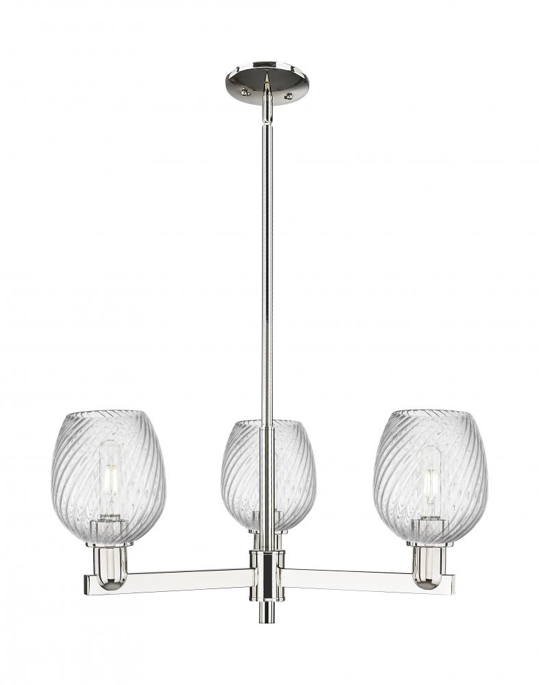 Salina - 3 Light - 28 inch - Polished Nickel - Stem hung - Pendant