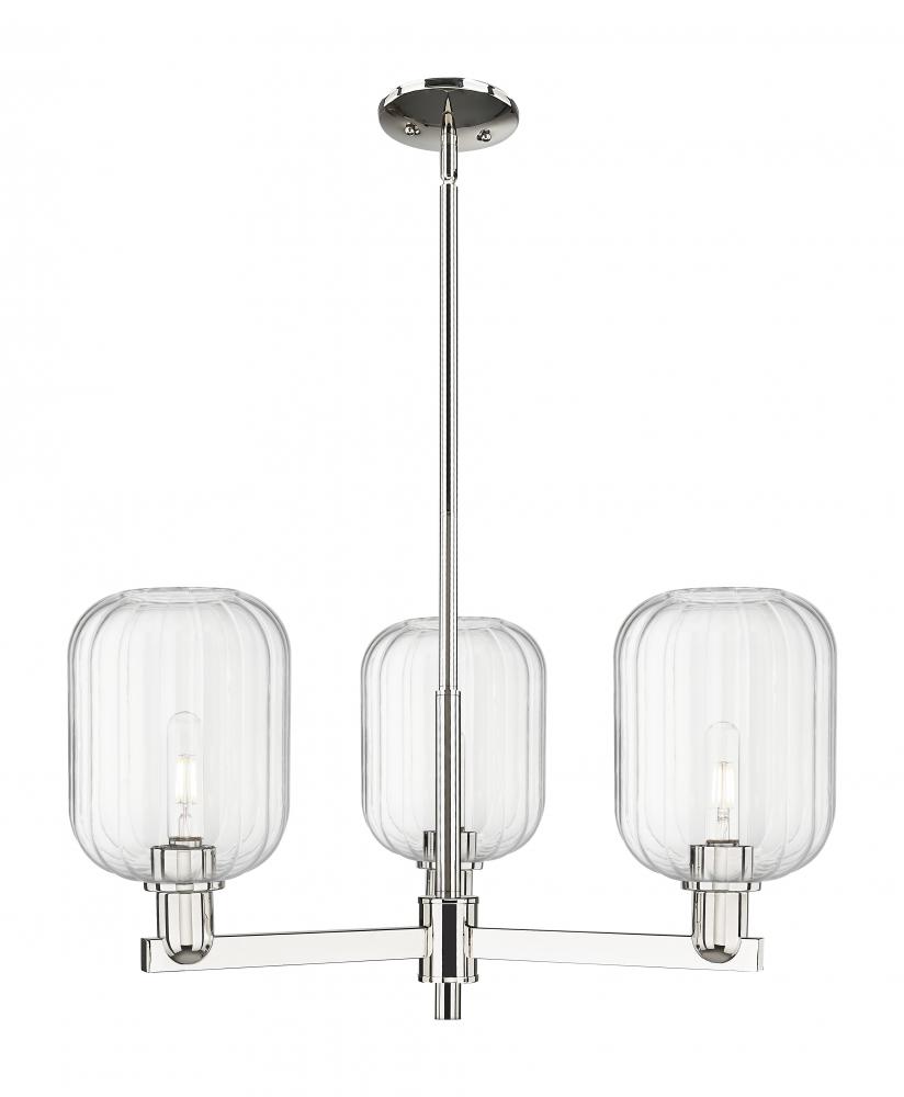 Preston Cylinder - 3 Light - 18 inch - Polished Nickel - Pendant