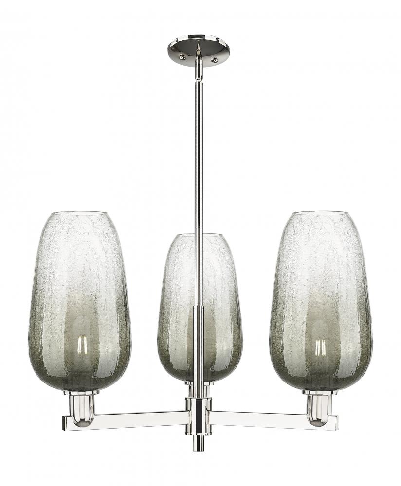 Brookhaven Flute - 3 Light - 18 inch - Polished Nickel - Pendant