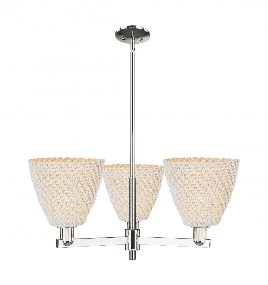 Bristol Natural - 3 Light - 31 inch - Polished Nickel - Stem hung - Pendant