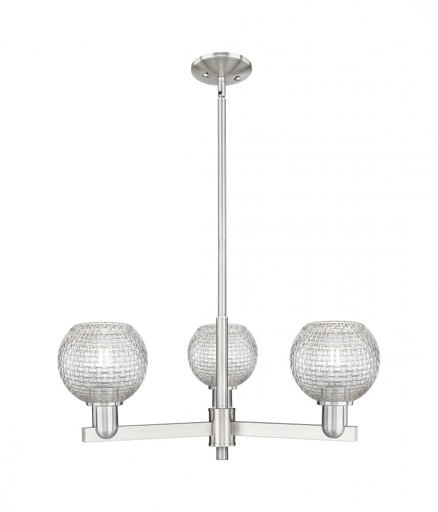 Athens - 3 Light - 28 inch - Satin Nickel - Stem hung - Pendant