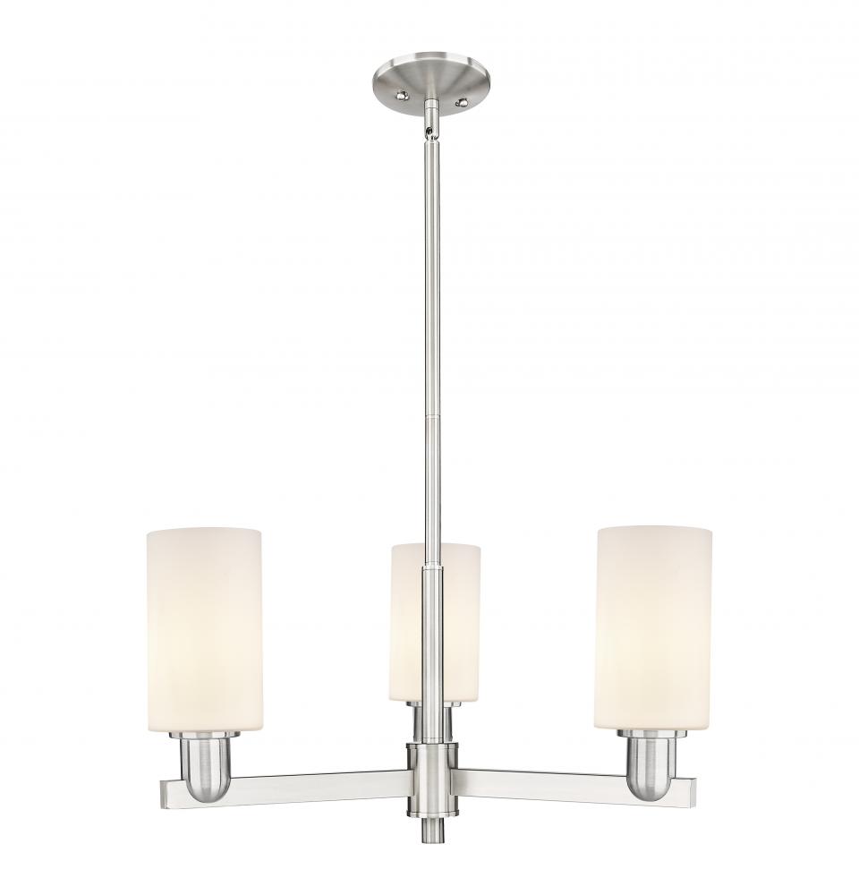 Clymer - 3 Light - 26 inch - Satin Nickel - Stem hung - Pendant