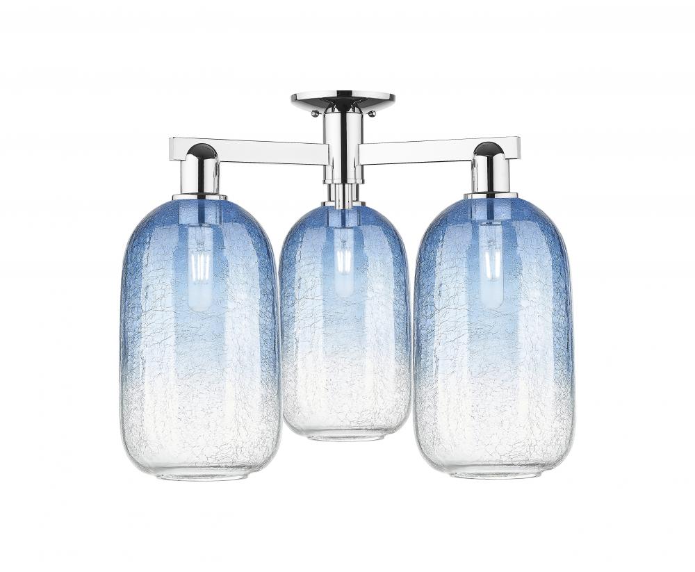 Brookhaven Cloche - 3 Light - 6 inch - Polished Chrome - Semi-Flush Mount