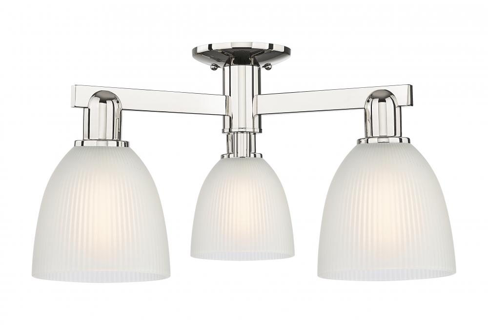 Castile - 3 Light - 24 inch - Polished Nickel - Semi-Flush Mount