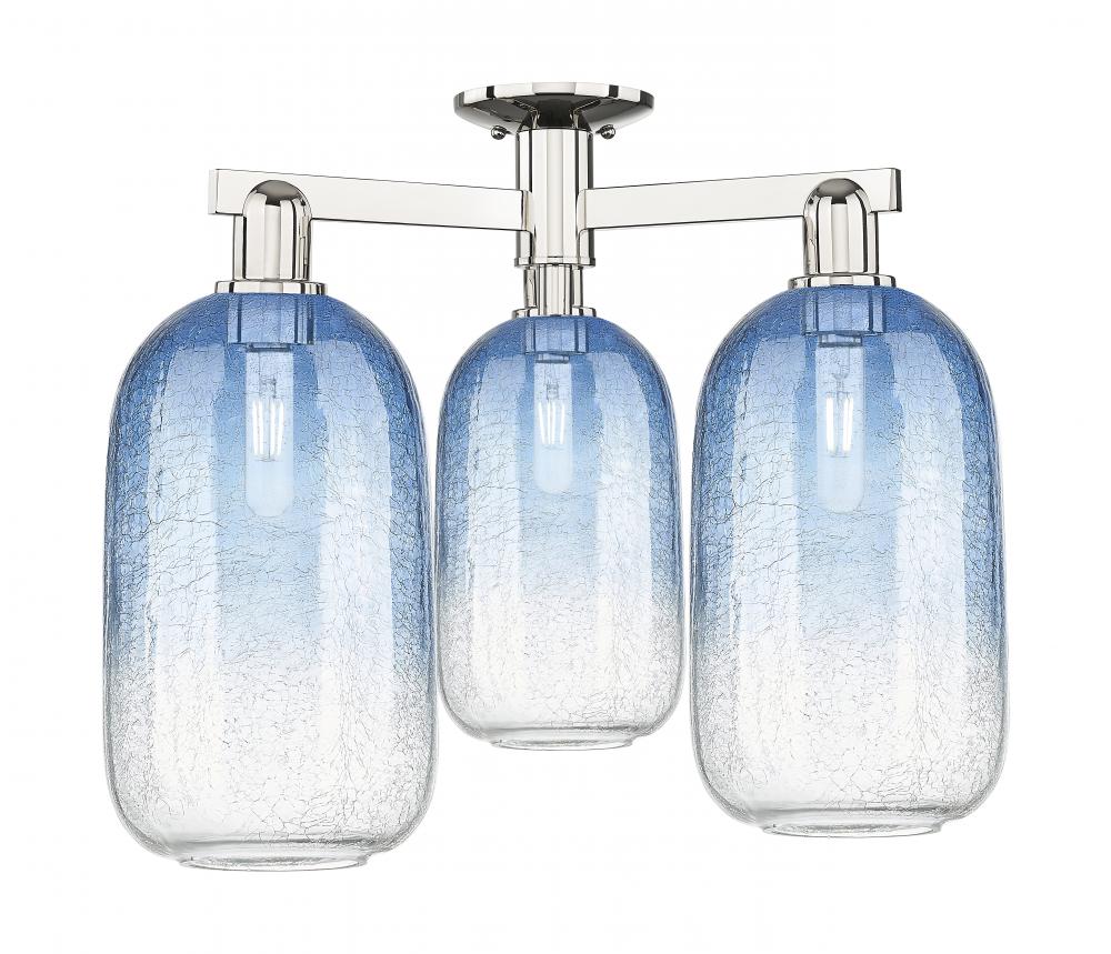 Brookhaven Cloche - 3 Light - 6 inch - Polished Nickel - Semi-Flush Mount