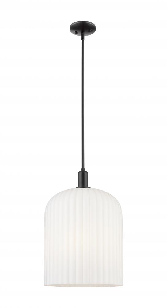 Bridal Veil - 1 Light - 12 inch - Matte Black - Mini Pendant