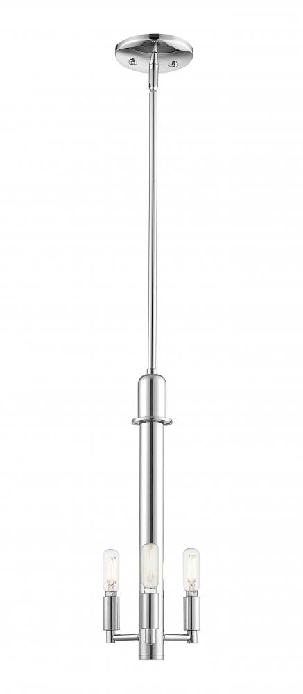 Arcadia - 3 Light - 7 inch - Polished Chrome - Mini Pendant