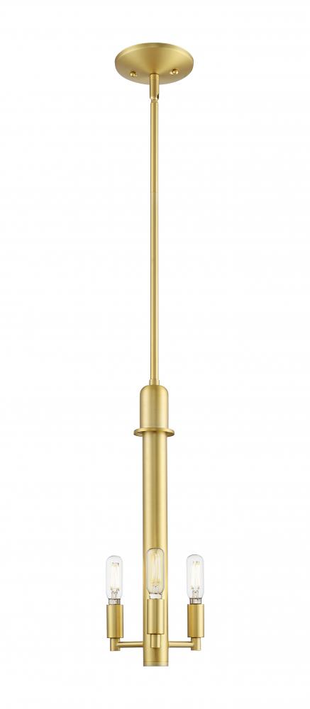 Arcadia - 3 Light - 7 inch - Satin Gold - Mini Pendant