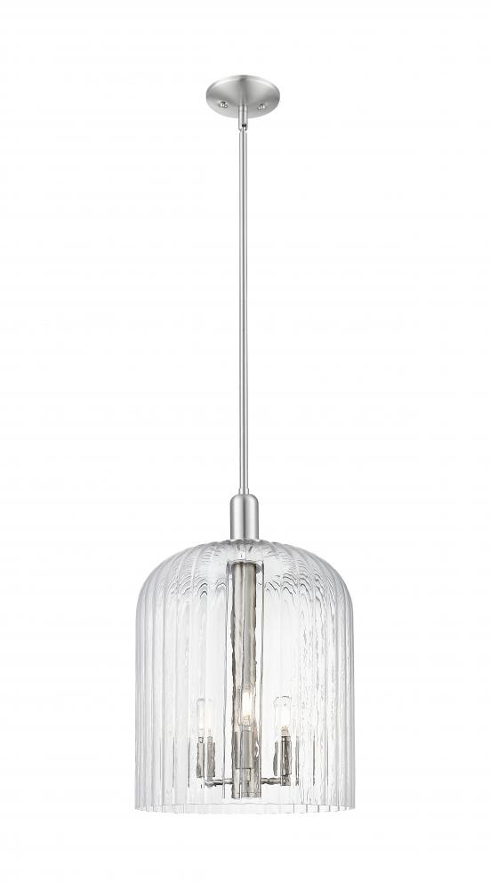 Bridal Veil - 1 Light - 12 inch - Brushed Satin Nickel - Mini Pendant