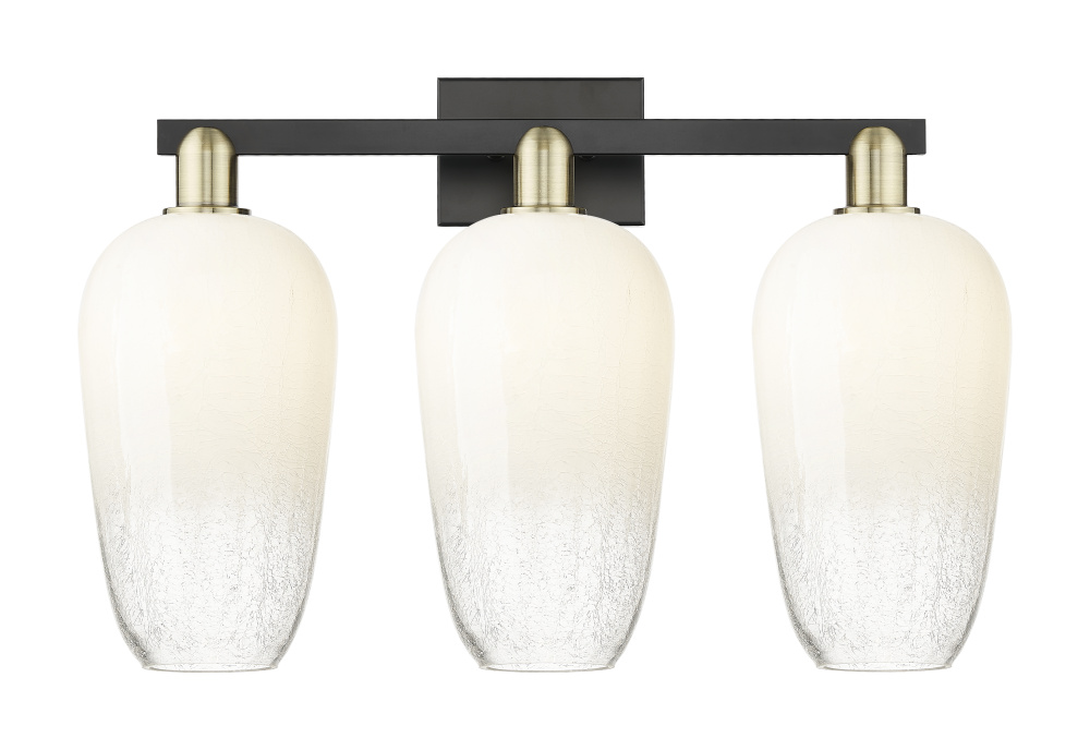 Brookhaven Flute - 3 Light - 26 inch - Black Antique Brass - Bath Vanity Light