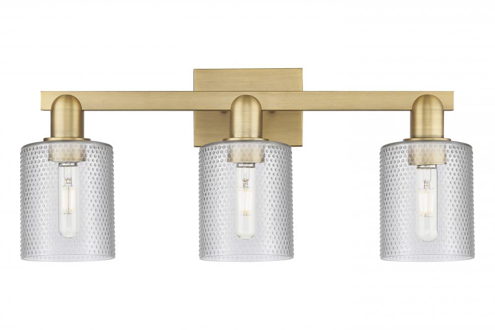 Cobbleskill - 3 Light - 24 inch - Brushed Brass - Bath Vanity Light