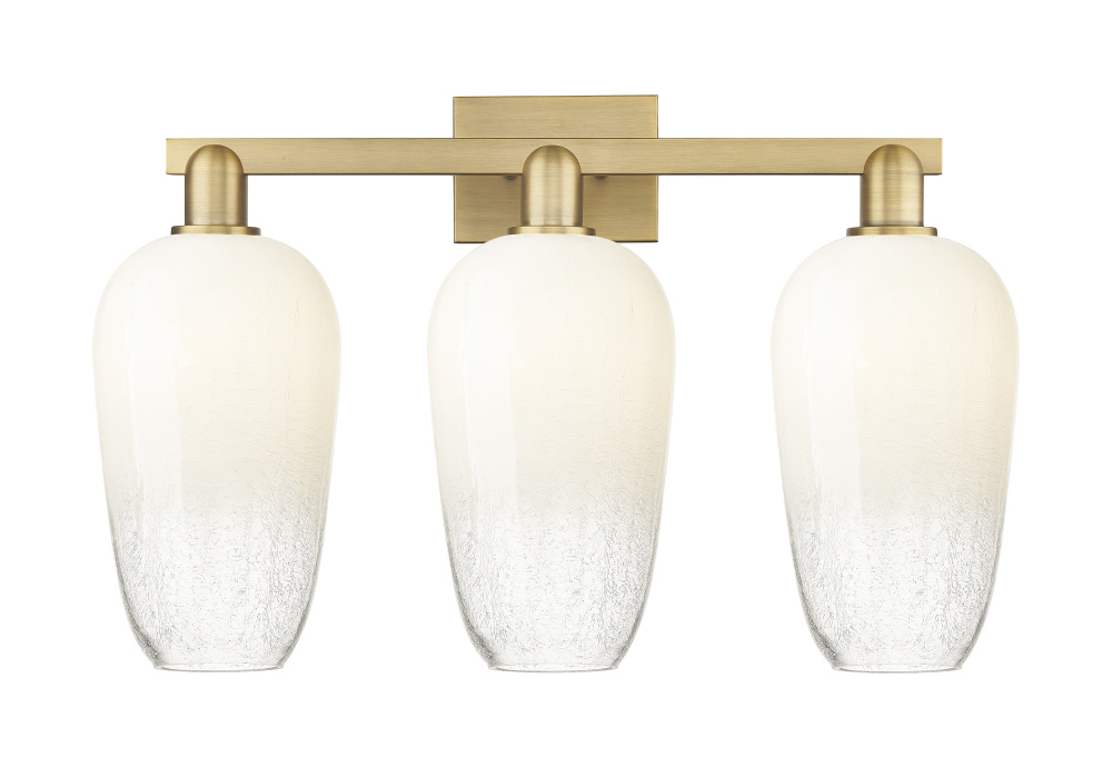 Brookhaven Flute - 3 Light - 26 inch - Brushed Brass - Bath Vanity Light