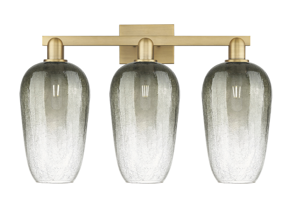 Brookhaven Flute - 3 Light - 26 inch - Brushed Brass - Bath Vanity Light