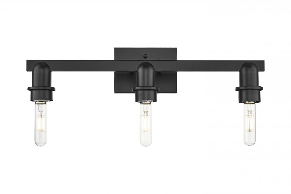 Arcadia - 3 Light - 22 inch - Matte Black - Bath Vanity Light