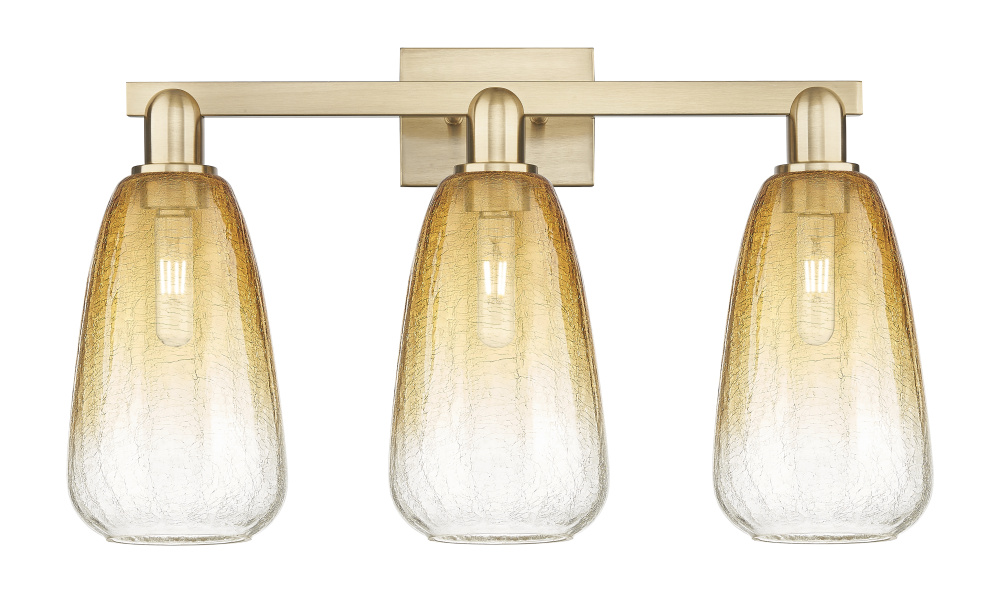 Brookhaven Almond - 3 Light - 26 inch - Champagne Bronze - Bath Vanity Light