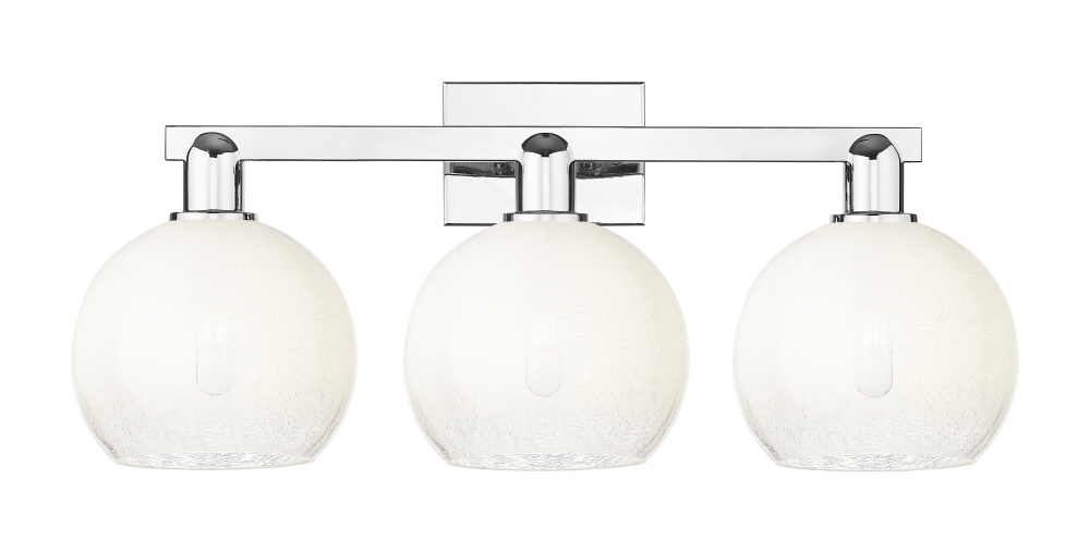 Brookhaven Globe - 3 Light - 26 inch - Polished Chrome - Bath Vanity Light