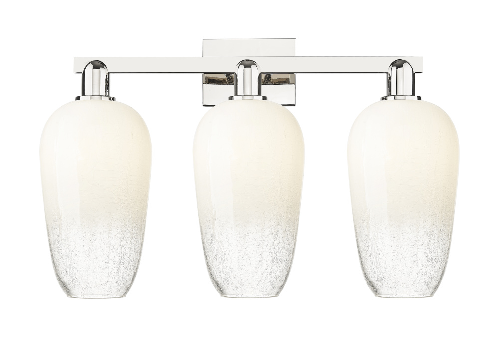 Brookhaven Flute - 3 Light - 26 inch - Polished Nickel - Bath Vanity Light
