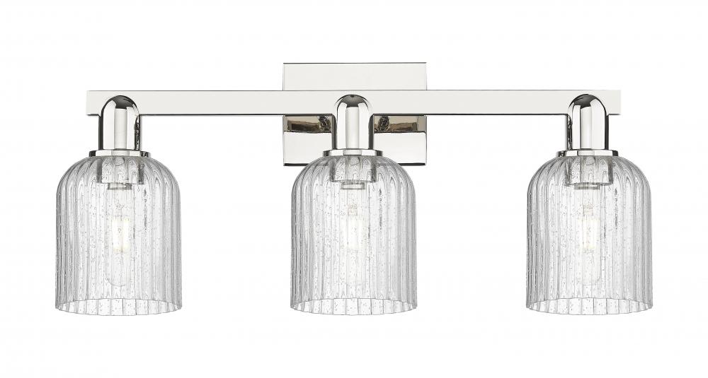 Bridal Veil - 3 Light - 26 inch - Polished Nickel - Bath Vanity Light