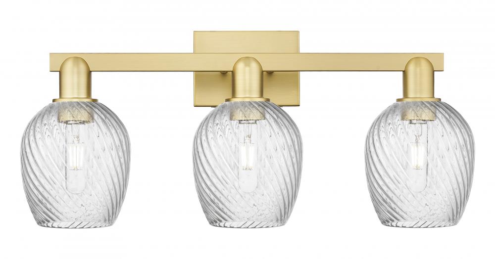 Salina - 3 Light - 25 inch - Satin Gold - Bath Vanity Light