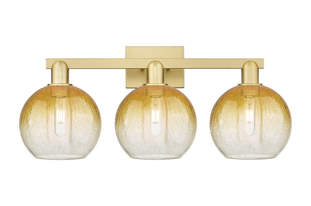 Brookhaven Globe - 3 Light - 26 inch - Satin Gold - Bath Vanity Light