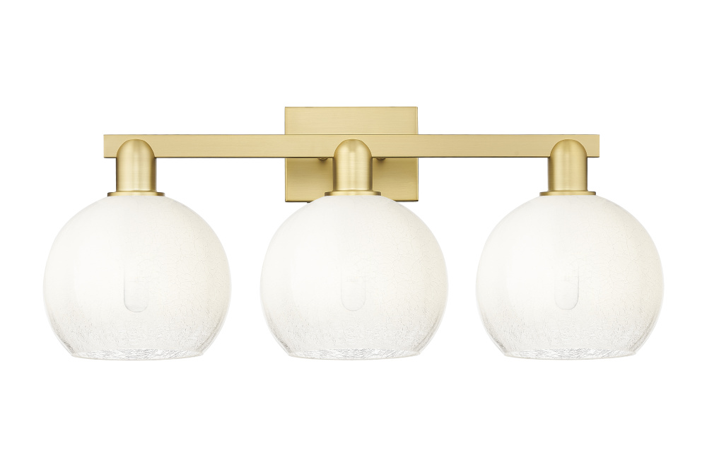 Brookhaven Globe - 3 Light - 26 inch - Satin Gold - Bath Vanity Light