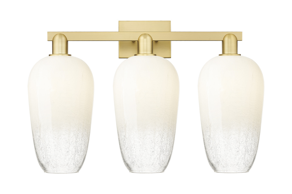 Brookhaven Flute - 3 Light - 26 inch - Satin Gold - Bath Vanity Light