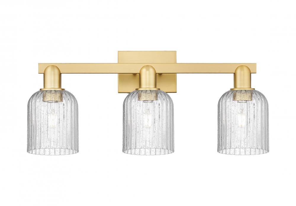 Bridal Veil - 3 Light - 26 inch - Satin Gold - Bath Vanity Light