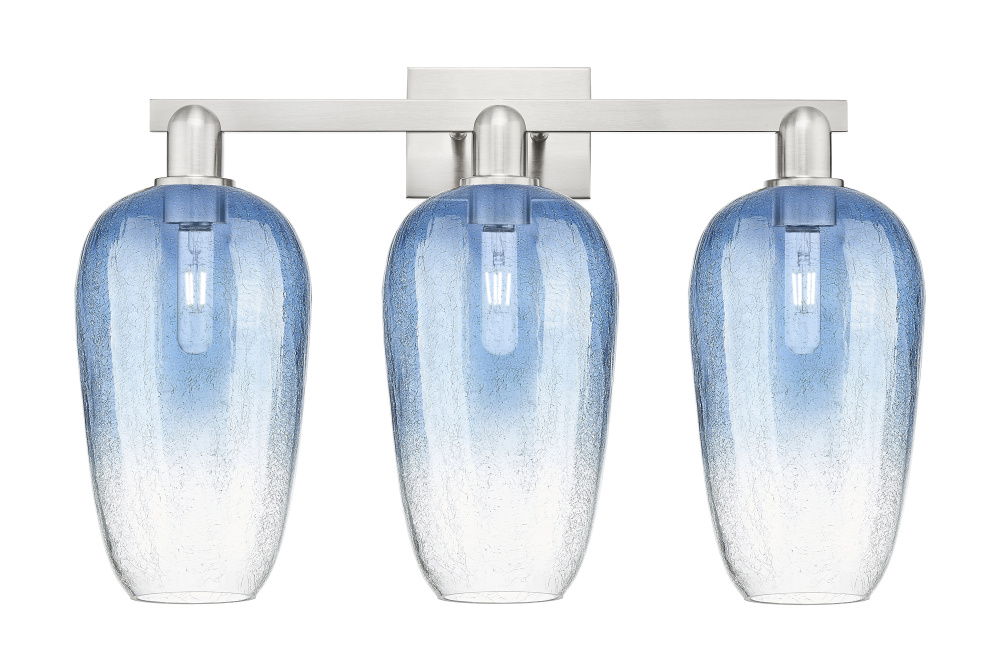 Brookhaven Flute - 3 Light - 26 inch - Brushed Satin Nickel - Bath Vanity Light