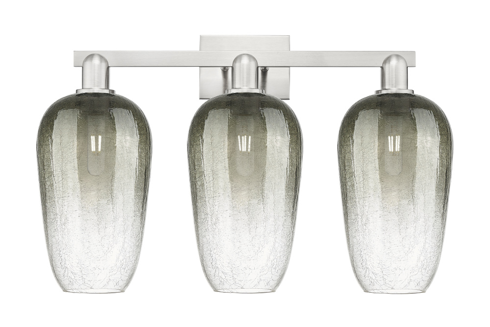 Brookhaven Flute - 3 Light - 26 inch - Brushed Satin Nickel - Bath Vanity Light