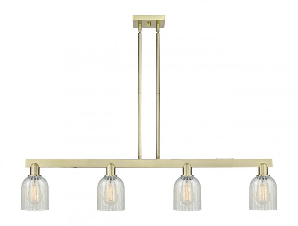 Caledonia - 4 Light - 48 inch - Antique Brass - Stem hung - Island Light