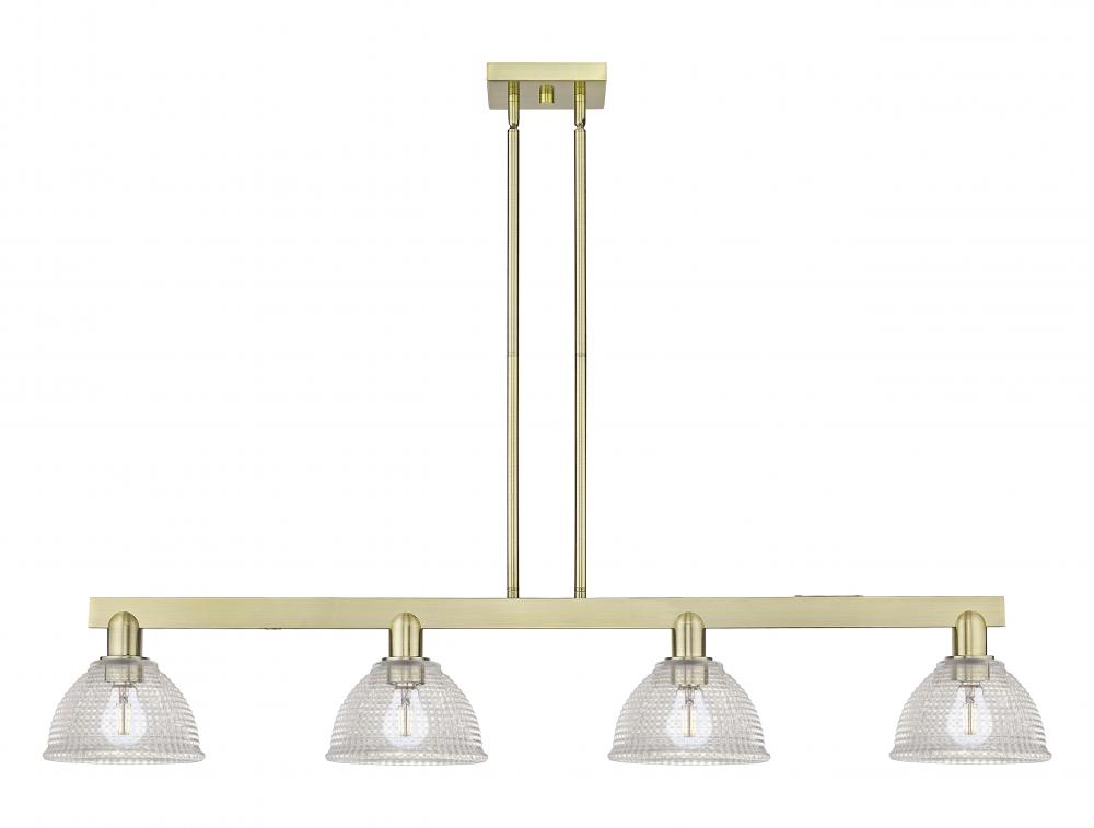 Arietta - 4 Light - 51 inch - Antique Brass - Stem hung - Island Light