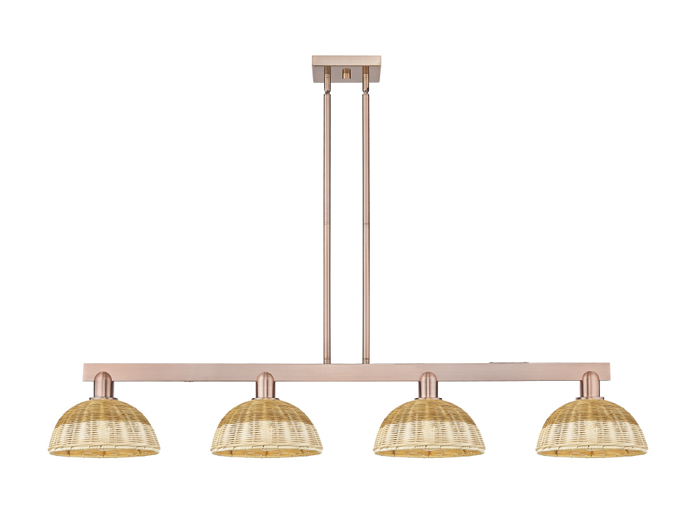 Bristol Natural II - 4 Light - 52 inch - Antique Copper - Stem hung - Island Light