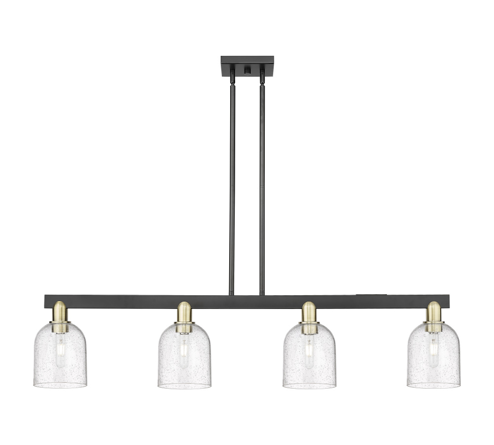 Bella - 4 Light - 48 inch - Black Antique Brass - Stem hung - Island Light