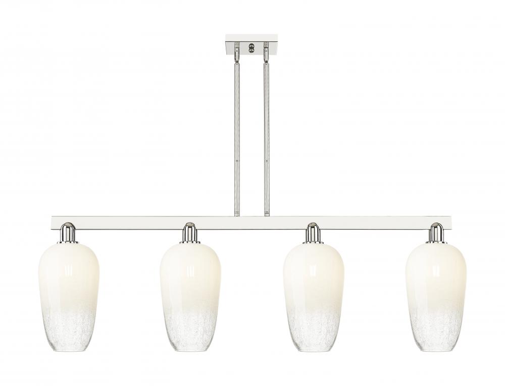 Brookhaven Flute - 4 Light - 48 inch - Polished Nickel - Stem hung - Island Light