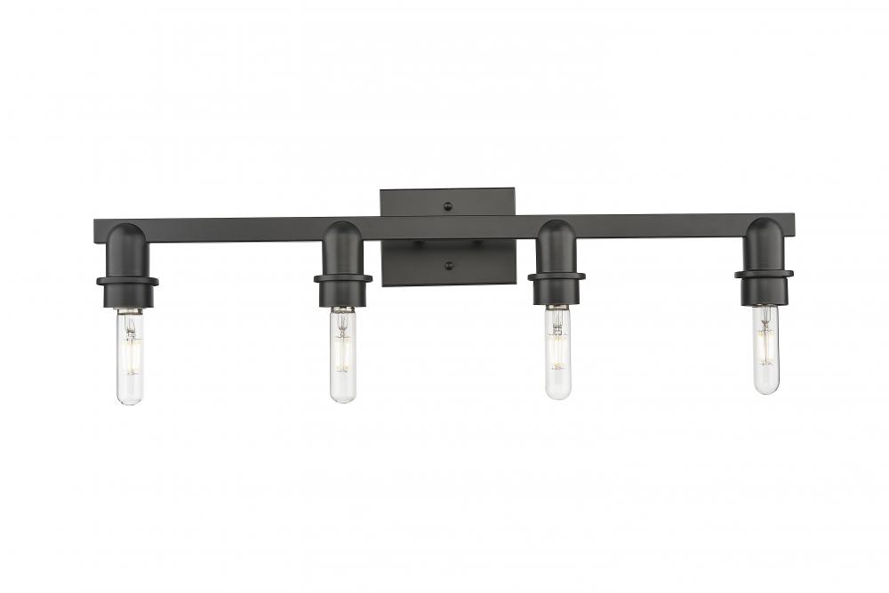 Arcadia - 4 Light - 30 inch - Matte Black - Bath Vanity Light