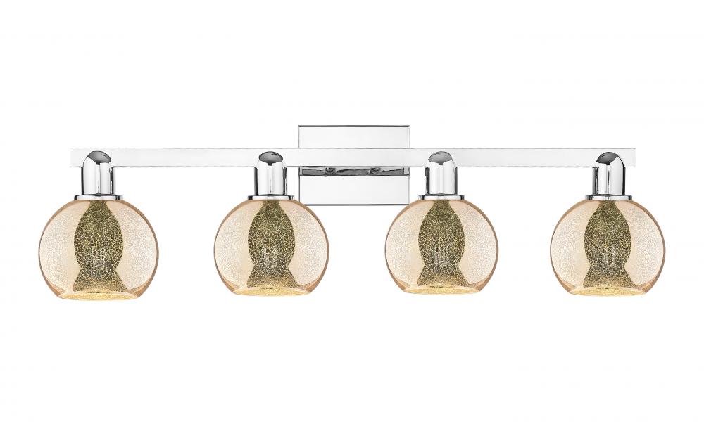 Athens - 4 Light - 33 inch - Polished Chrome - Bath Vanity Light